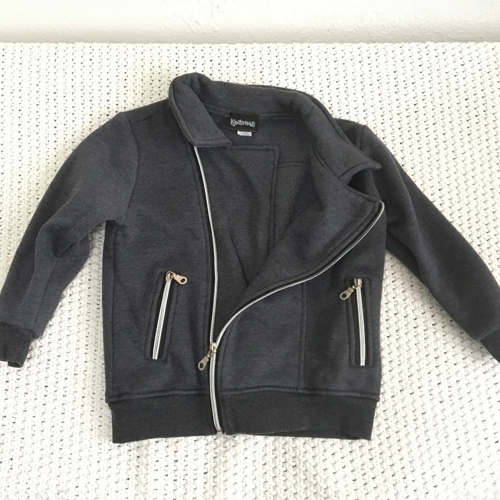 KNUCKLEHEAD SIDE ZIPPER JACKET IN GRAY, SEE PICS FOR SIZE